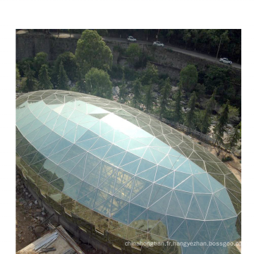 Dôme structurel de toit en verre à cadre en acier préfabriqué pour la construction